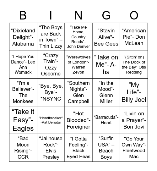 HTS RAFFLE Bingo Card