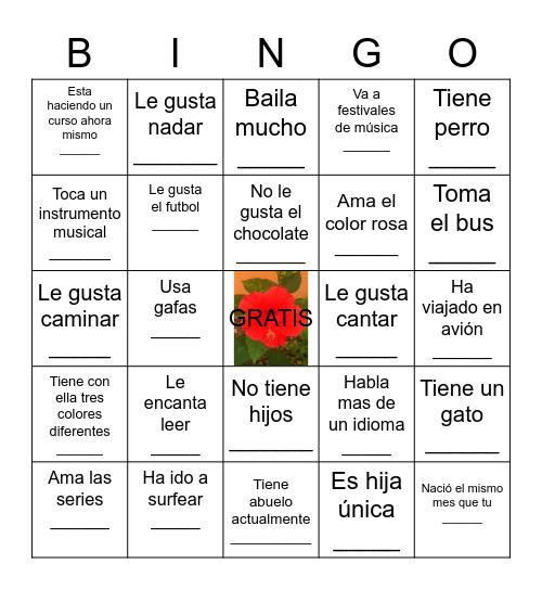 ENCUENTRA A ALGUIEN QUE Bingo Card