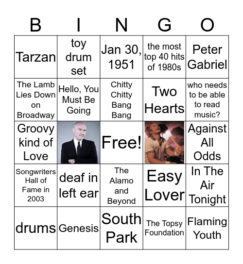 Collins and Collins Bingo Card