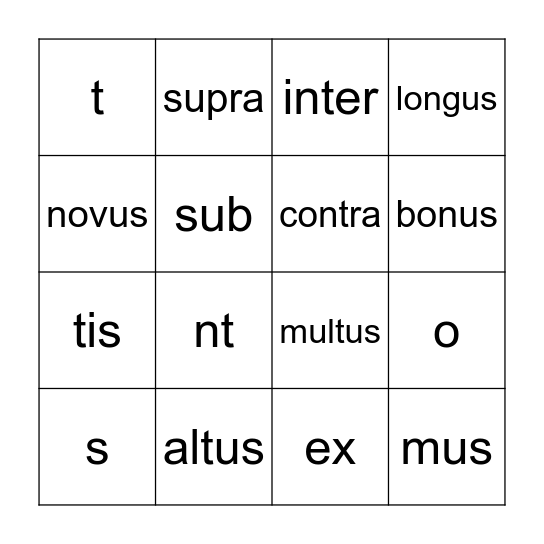 Lesson 12-14 Review Bingo Card