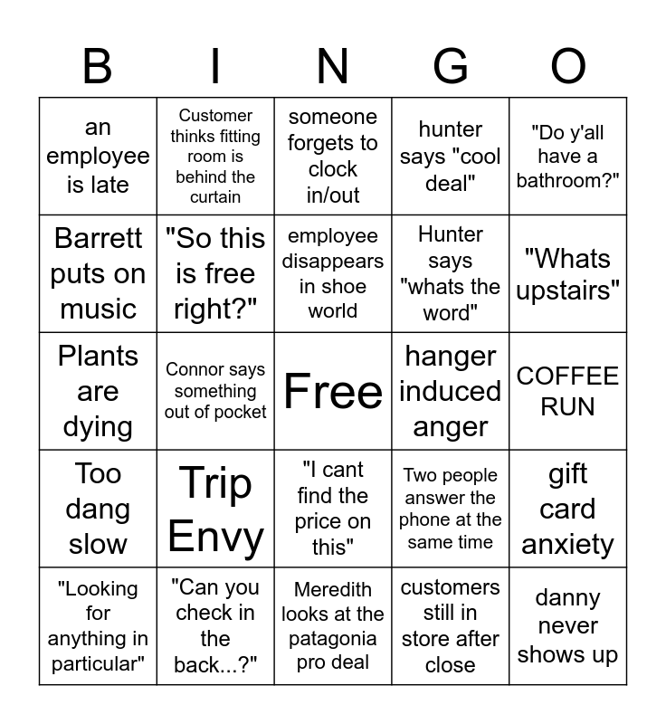 HMO bingo updated Bingo Card