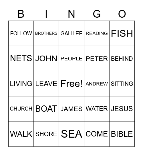 Third Sunday in Ordinary Time  (Cycle A) Bingo Card