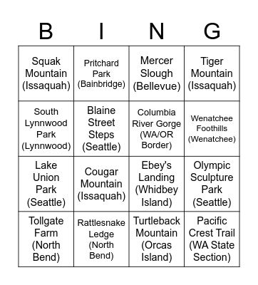 TPL Bingo Card