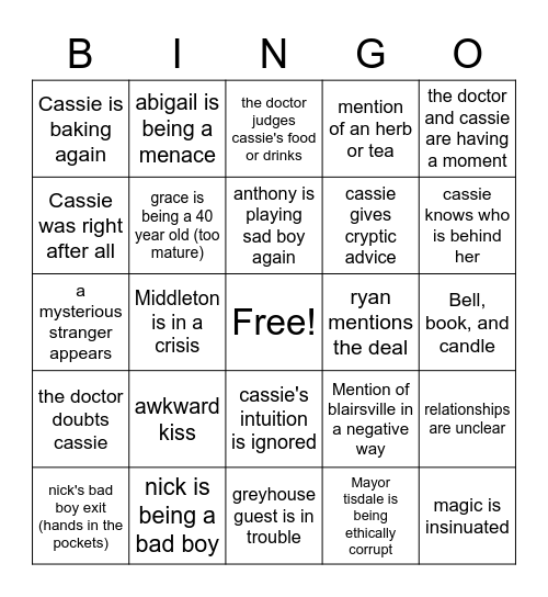 Good Witch! Bingo Card