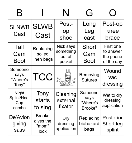 Leg Day Bingo Card