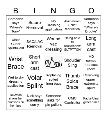 Arm Day Bingo Card