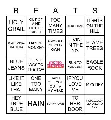 ALL AUSSIE Bingo Card