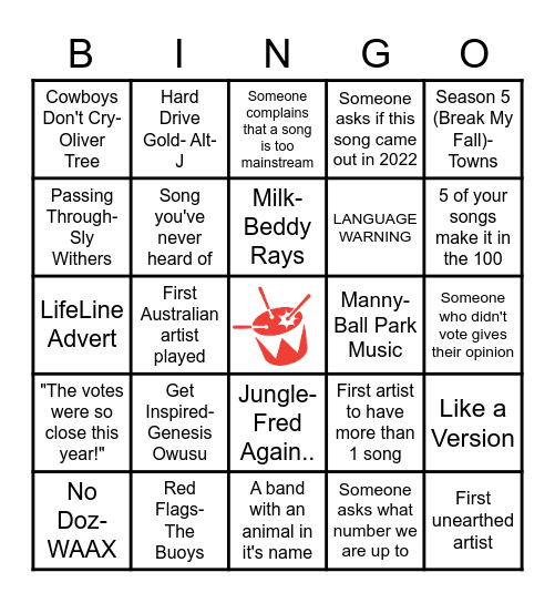 hottest-100-of-2022-bingo-card