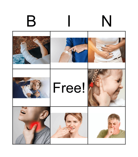 Illnesses Bingo Card
