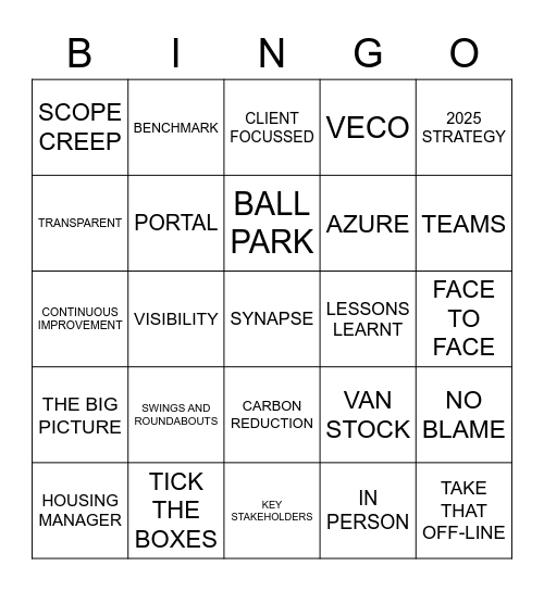 IT Bingo! Bingo Card