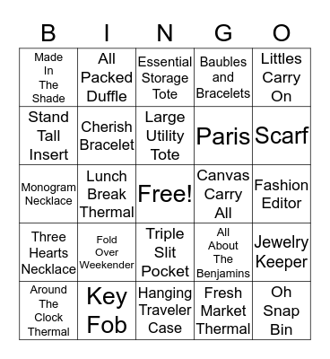 31 Bingo Card