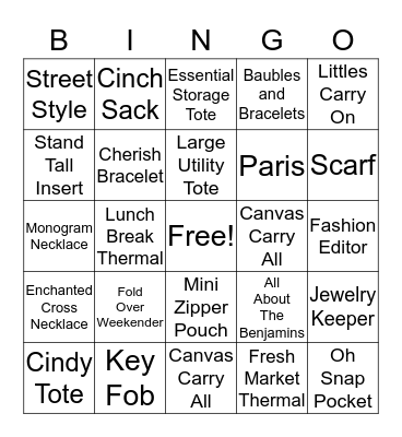 31 Bingo Card
