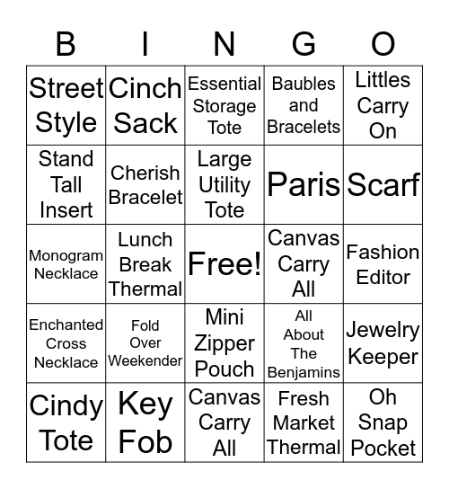 31 Bingo Card