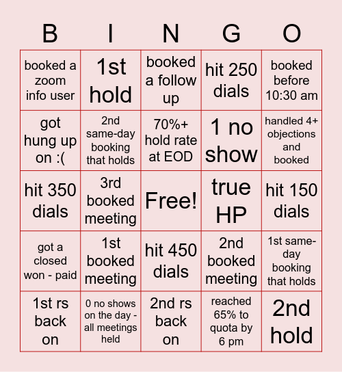 POWERHOUSE Bingo Card