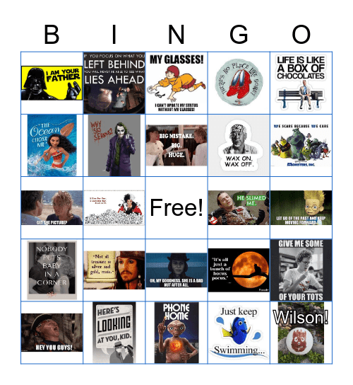 Movie Quotes Bingo Card