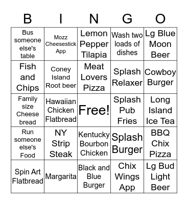 G-Money Bingo Card