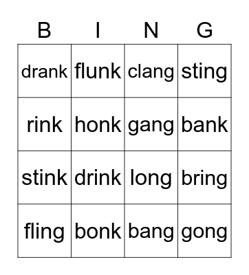 Welded Sounds Bingo Card