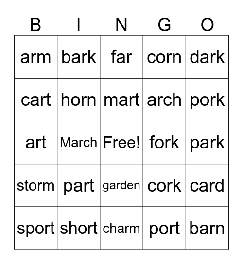 Pirate Bingo "AR" Bingo Card