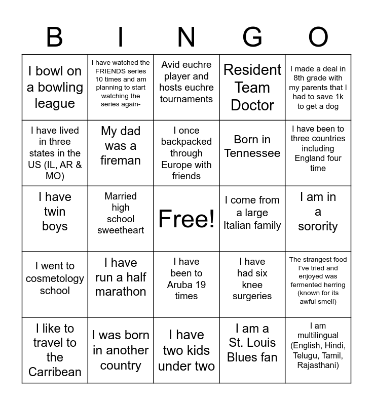 Data Management/Expert Services Bingo Card