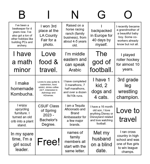 Find the Pirate Bingo Card