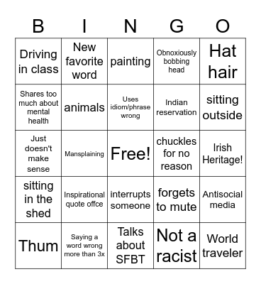 Ian Bingo Card