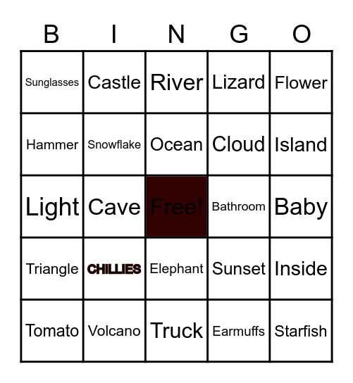 ENGLISH BINGO Card