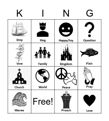 Redeemer Shoals Sermon Bingo Card