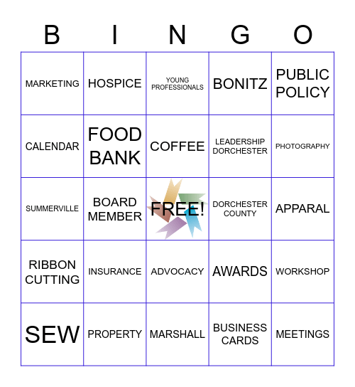 CHAMBER BINGO Card