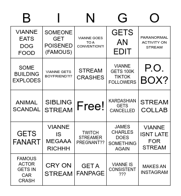 2023 BINGOOOO Bingo Card