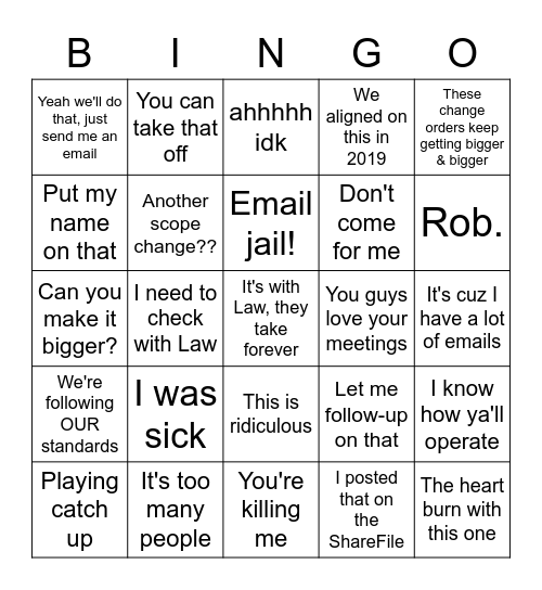You already know... Bingo Card