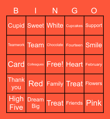 Happy Valentine's Day Bingo Card