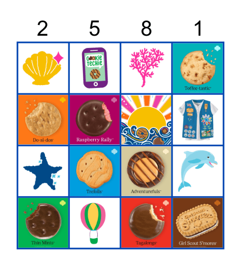 Girl Scout Cookie Bingo! Bingo Card