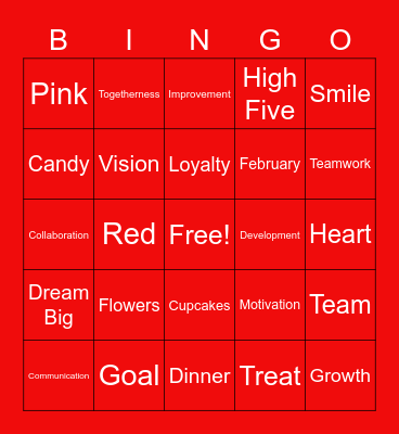 Valentine's Day Bingo Card