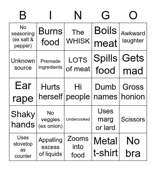 Kay's bingo sheet Bingo Card