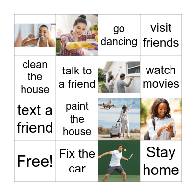 BINGO: Past activities Bingo Card