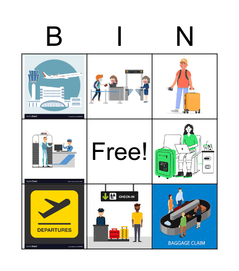 AIRPORT BING0 Bingo Card