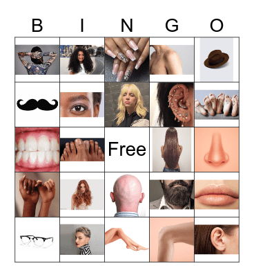 Hair and Body Bingo Card