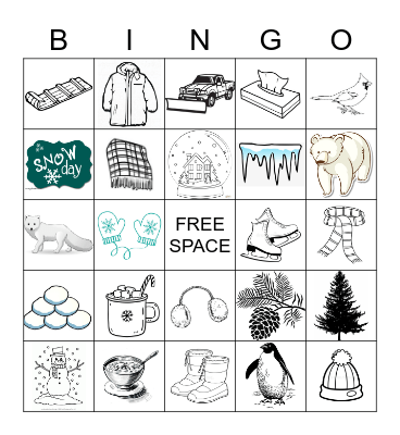 Winter Bingo Card