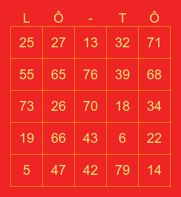 BTN 2023 TẾT QUÝ MÃO Bingo Card