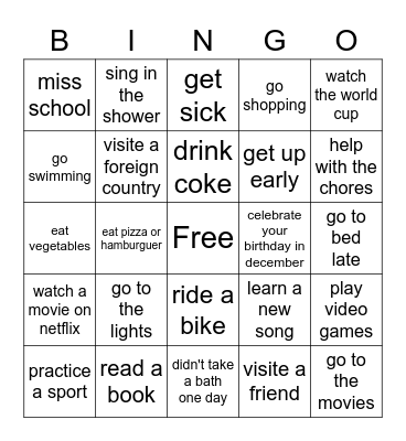 Find someone who... Bingo Card