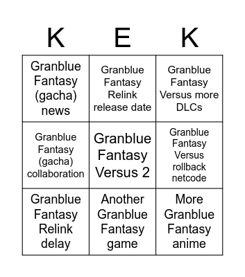 Granblue Fes 2022-2023 Bingo Card