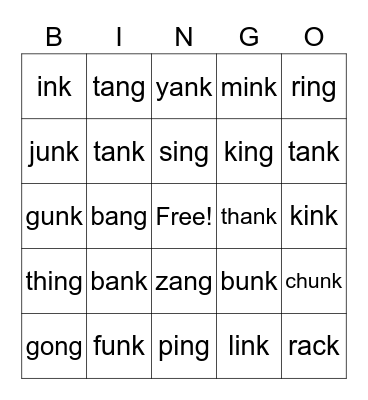 Wilson 2.1 Welded Sounds Bingo Card