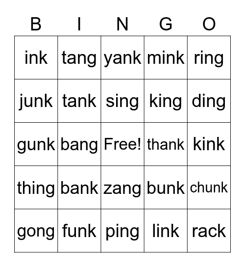 Wilson 2.1 Welded Sounds Bingo Card