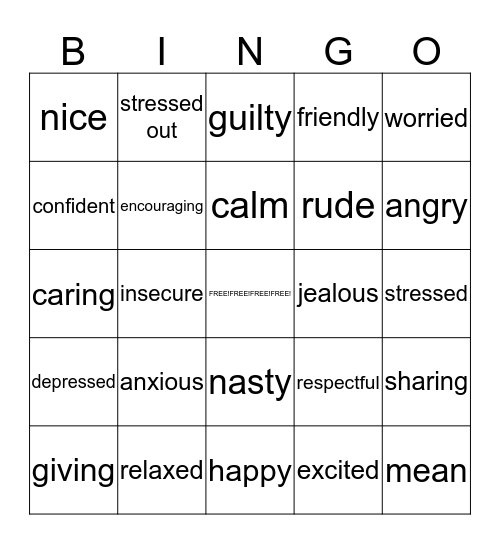 STINKING THINKING Bingo Card