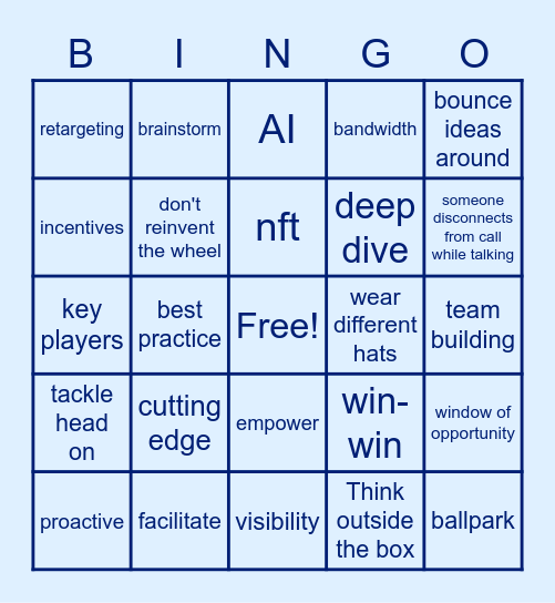 All-hands Bingo Card