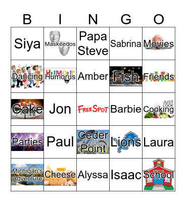 Tedhams Bingo Card