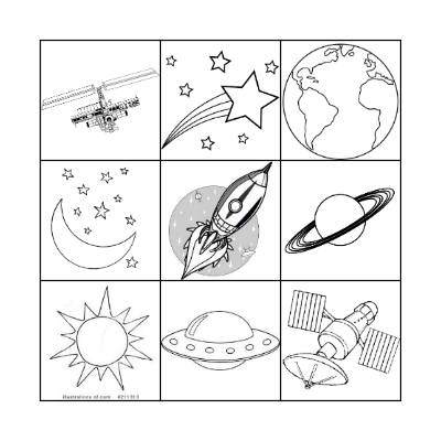 journey into space Bingo Card