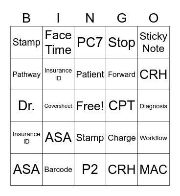 PC7/ANES Bingo Card