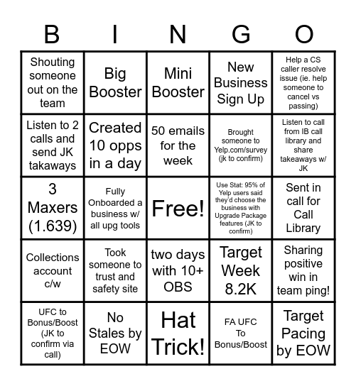 Lwom Bingo Card