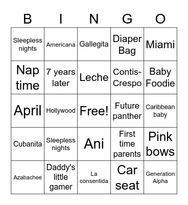 BABY BINGO Card